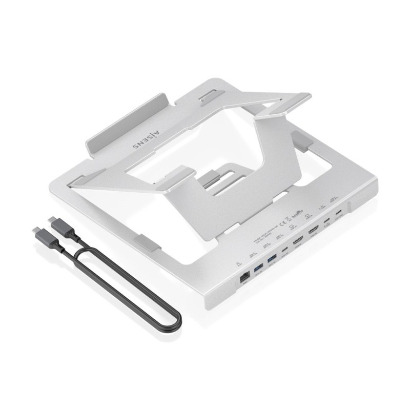 Soporte de Sobremesa Ajustable para Portatil / Tablet con USB-C Docking 7 en 1  Gris
