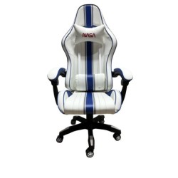 AT012BIS-WB silla para videojuegos Butaca para jugar Asiento acolchado Azul  Blanco