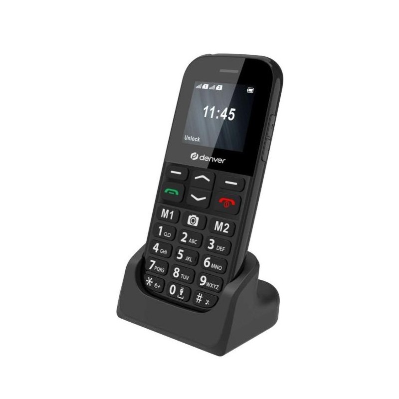 BAS-18800L teléfono móvil 4 5 cm (1.77") Negro Teléfono para personas mayores