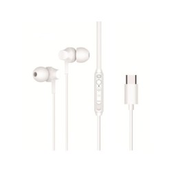 BRENDAN03W auricular y casco Auriculares Alámbrico Dentro de oído Llamadas/Música USB Tipo C Blanco