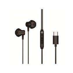 BRENDAN04B auricular y casco Auriculares Alámbrico Dentro de oído Llamadas/Música USB Tipo C Negro