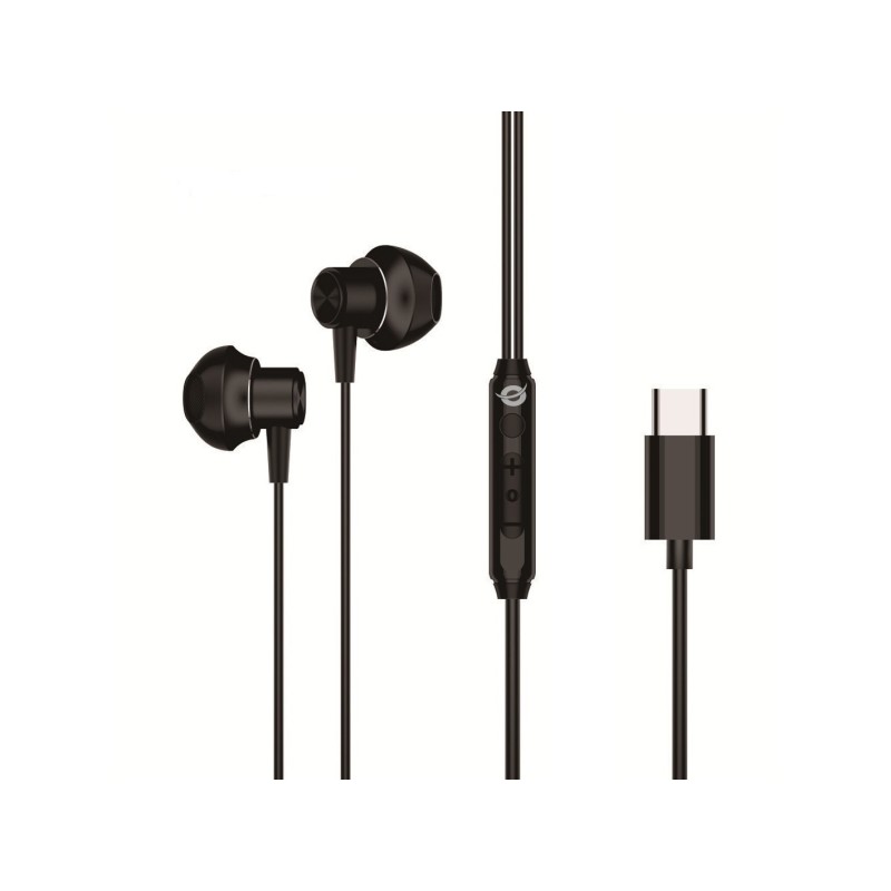 BRENDAN04B auricular y casco Auriculares Alámbrico Dentro de oído Llamadas/Música USB Tipo C Negro