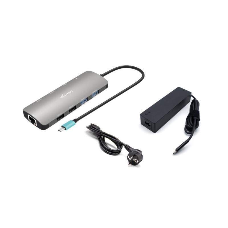 Metal USB-C Nano 2x Display Docking Station with PD 100 W + Charger 100W
