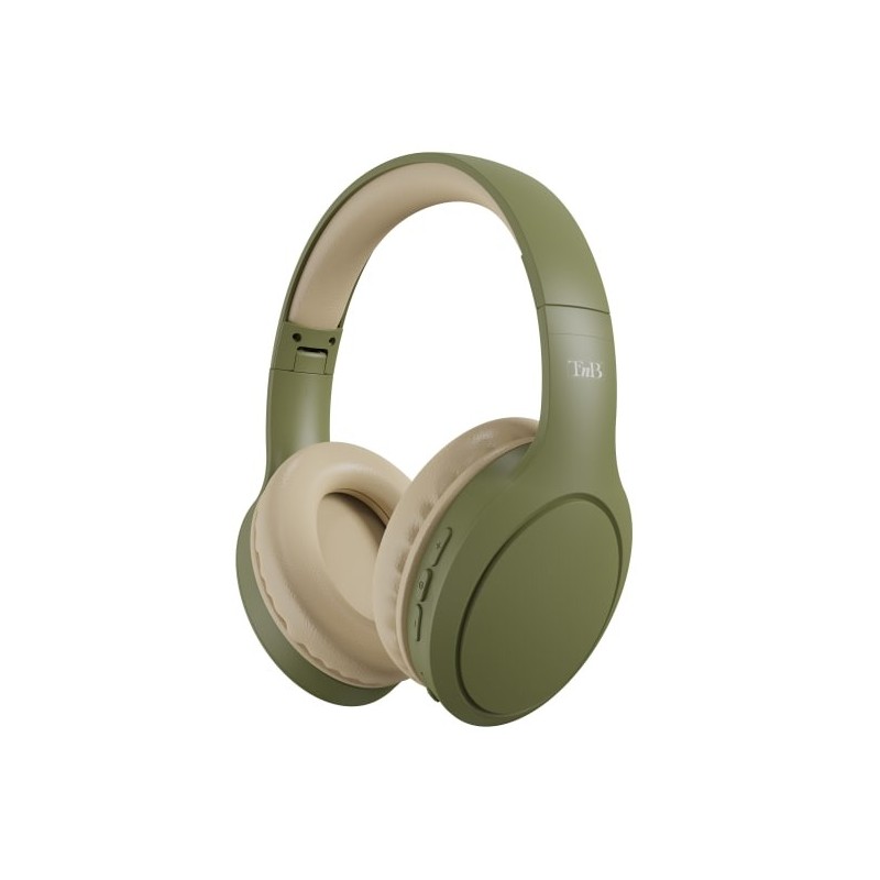 CBTONEGN auricular y casco Auriculares Inalámbrico y alámbrico Diadema USB Tipo C Bluetooth Oliva