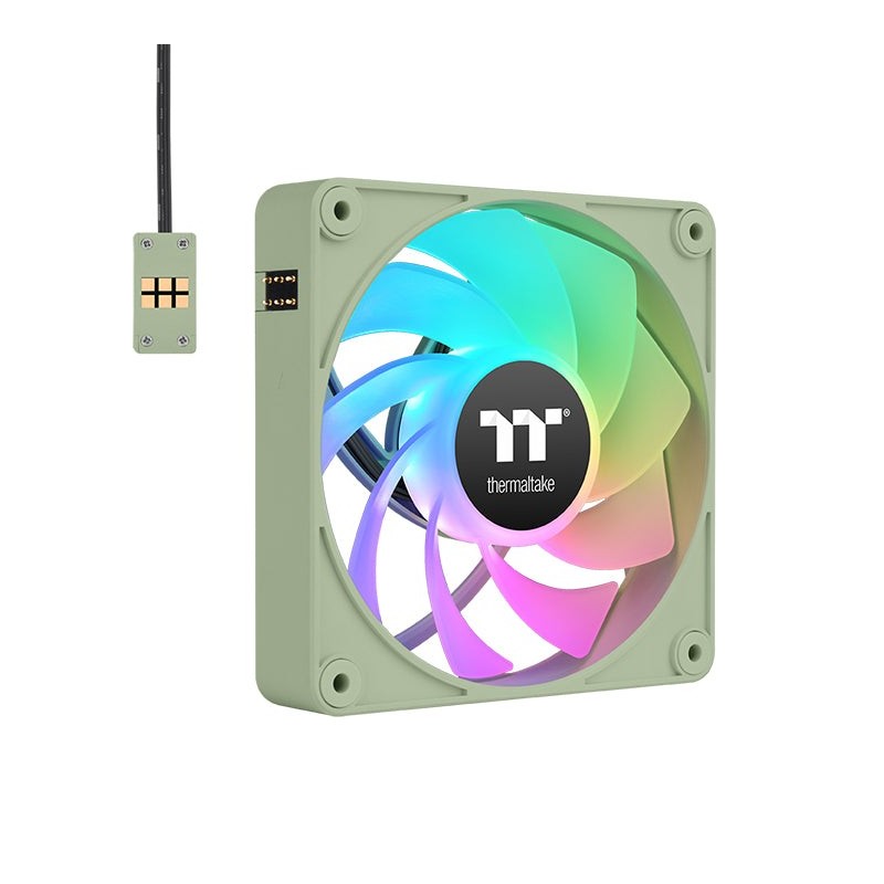 CL-F198-PL12MG-A sistema de refrigeración para ordenador Carcasa del ordenador Ventilador 12 cm Verde 3 pieza(s)