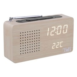 CLOCKFMWD radio Reloj Digital Madera