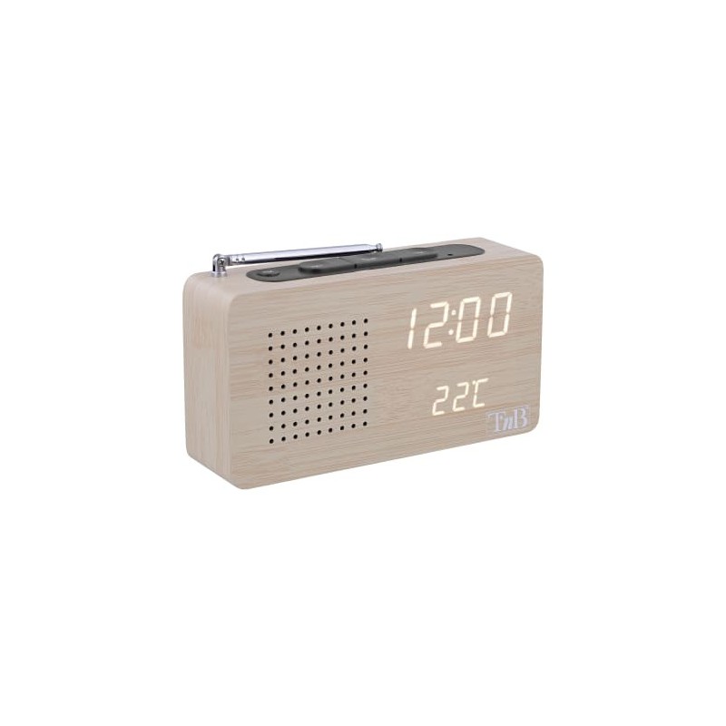CLOCKFMWD radio Reloj Digital Madera