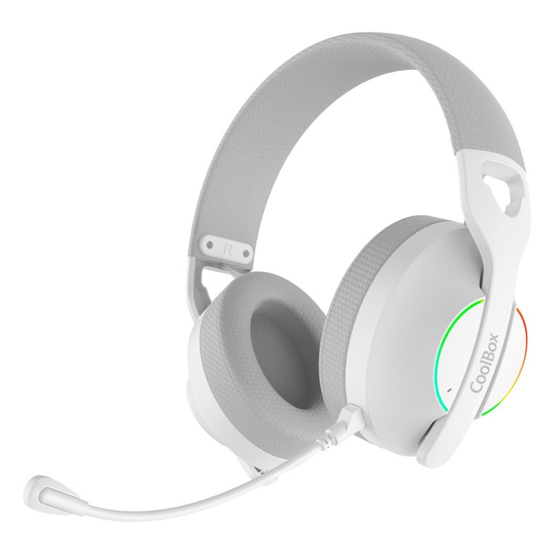 GAMING AURICULARES CON MICRO WB01 RF+BT+3.5 BLANCO PC/CONSOLAS