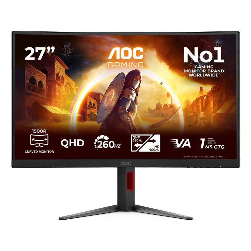 G4 Gaming pantalla para PC 68 6 cm (27") 2560 x 1440 Pixeles Quad HD LED Negro  Rojo