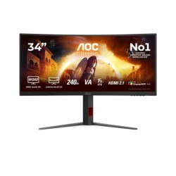 G4 CU34G4Z pantalla para PC 86 4 cm (34") 3440 x 1440 Pixeles Wide Quad HD LED Negro  Rojo