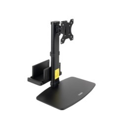 Soporte de mesa para pantallas 17”-27” con soporte integrado para CPU Ligera