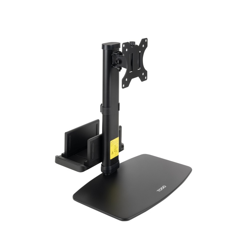 Soporte de mesa para pantallas 17”-27” con soporte integrado para CPU Ligera