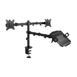 Soporte de Mesa para 2 Pantallas 17"-32" y Portátil  Negro