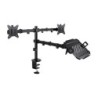 Soporte de Mesa para 2 Pantallas 17"-32" y Portátil  Negro