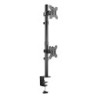 Soporte de Mesa  Giratorio e Inclinable  Vertical  para 2 Pantallas 13”-32”  Negro
