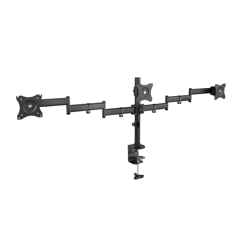 Soporte de mesa para 3 pantallas (monitor / plasma / LCD / LED) 13"-27"