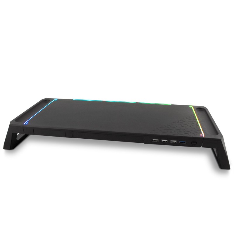 DEEPGAMING SOPORTE PARA MONITOR CON HUB 4USB + ILUMINACION RGB