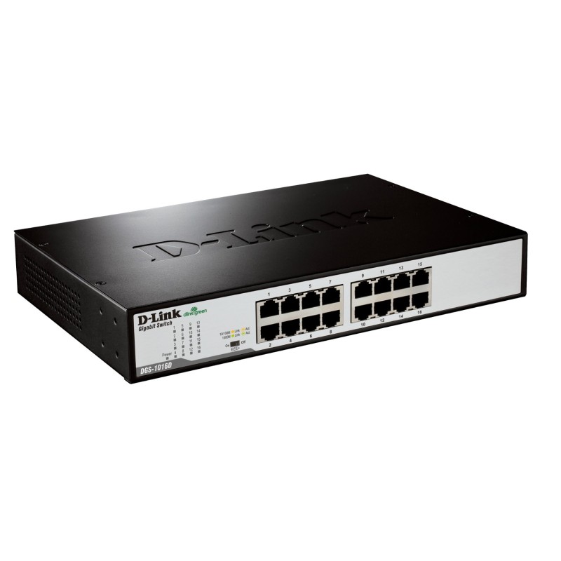 DGS-1016D/E switch No administrado Negro  Metálico