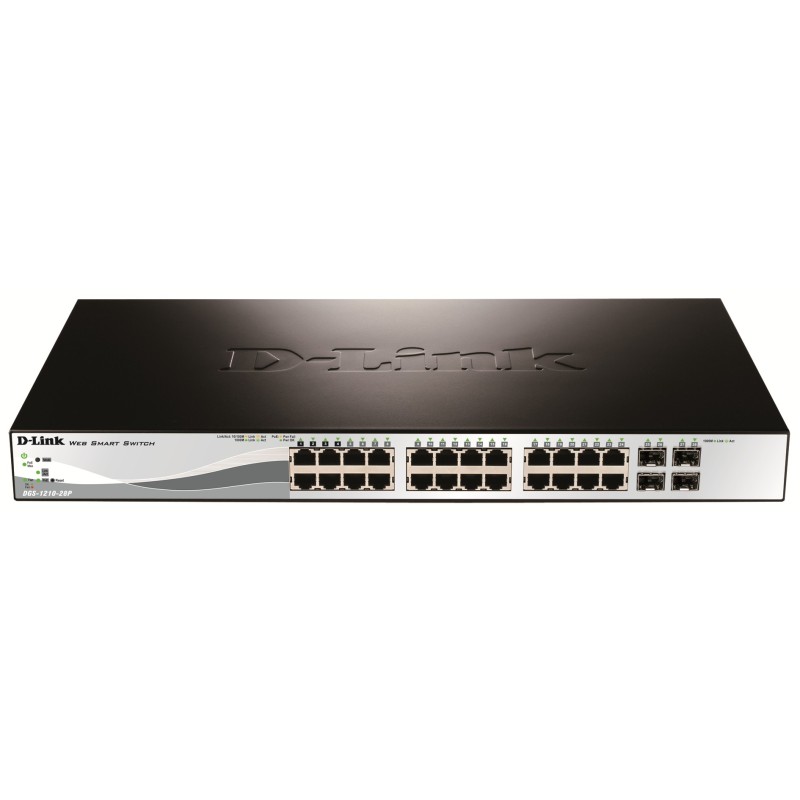 DGS-1210-28P Gestionado L2 Gigabit Ethernet (10/100/1000) Energía sobre Ethernet (PoE) 1U