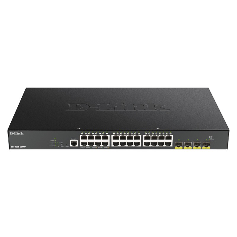 DGS-1250-28XMP switch Gestionado L3 Gigabit Ethernet (10/100/1000) Energía sobre Ethernet (PoE) Negro