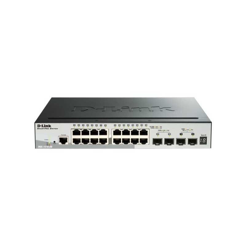 DGS-1510 Gestionado L3 Gigabit Ethernet (10/100/1000) Energía sobre Ethernet (PoE) Negro