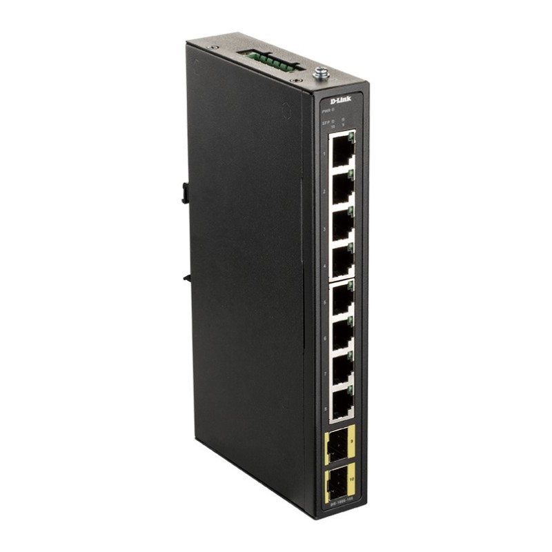 DIS-100G-10S switch No administrado Gigabit Ethernet (10/100/1000) DIN rail Negro