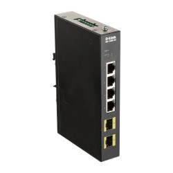 DIS-100G-6S switch No administrado Gigabit Ethernet (10/100/1000) Carril DIN Negro