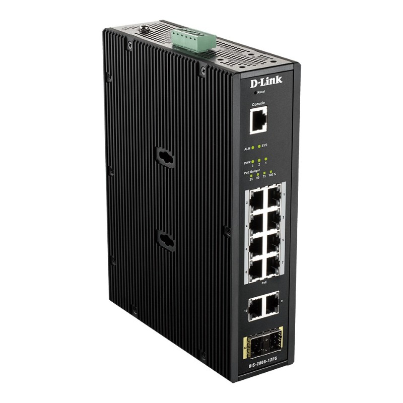 DIS-200G-12PS switch Gestionado L2 Gigabit Ethernet (10/100/1000) Energía sobre Ethernet (PoE) Negro
