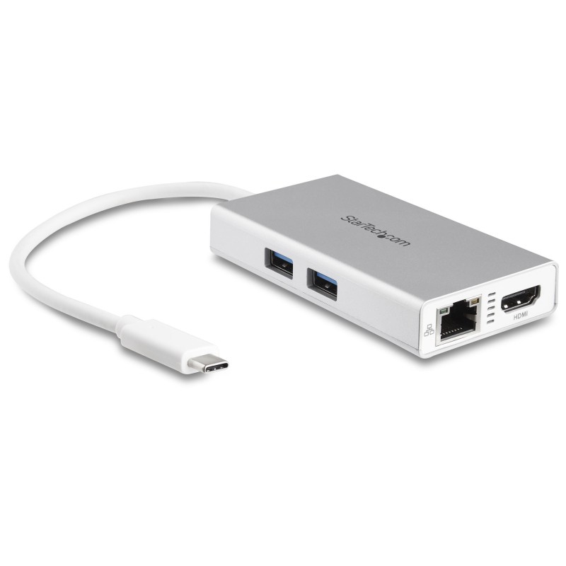 Adaptador Multipuertos USB-C - Docking Station Portátil USB-C 4K HDMI - Entrega de Potencia 60W - GbE - Hub 2x USB-A 3.0- Min