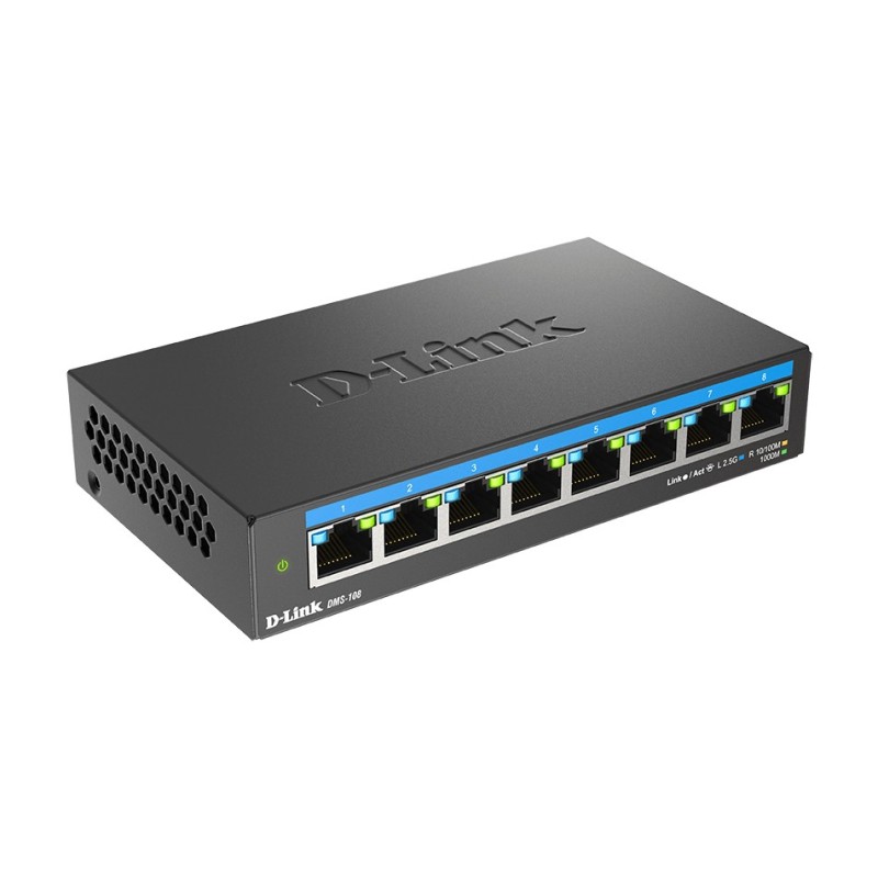 DMS-108 No administrado L2 2.5G Ethernet (100/1000/2500) Negro