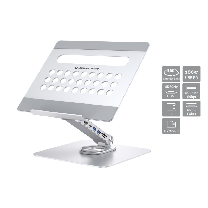 DONN27G soporte para ordenador portátil Plata