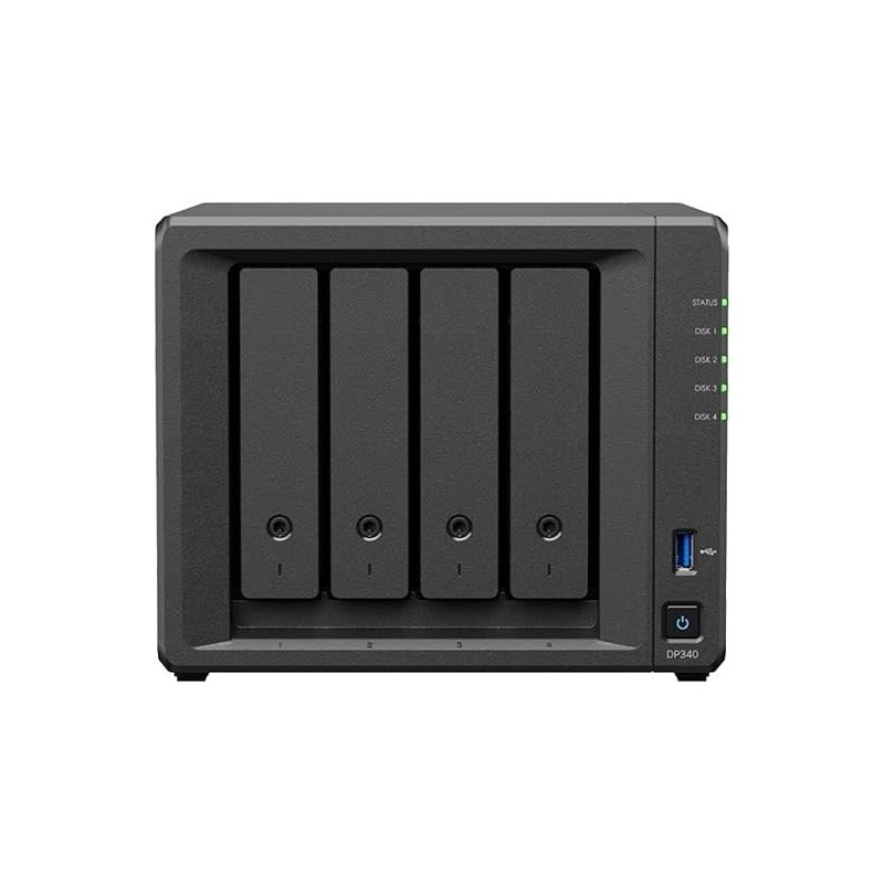 DP340 servidor de almacenamiento NAS Escritorio R1600 16 GB 32 TB Unidad de disco duro Negro
