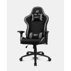 DR110BGRAY silla para videojuegos Butaca para jugar Asiento acolchado Negro  Gris