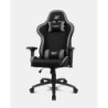 DR110BGRAY silla para videojuegos Butaca para jugar Asiento acolchado Negro  Gris