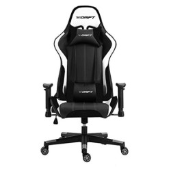 DR175 Silla para videojuegos universal Asiento acolchado Negro  Blanco