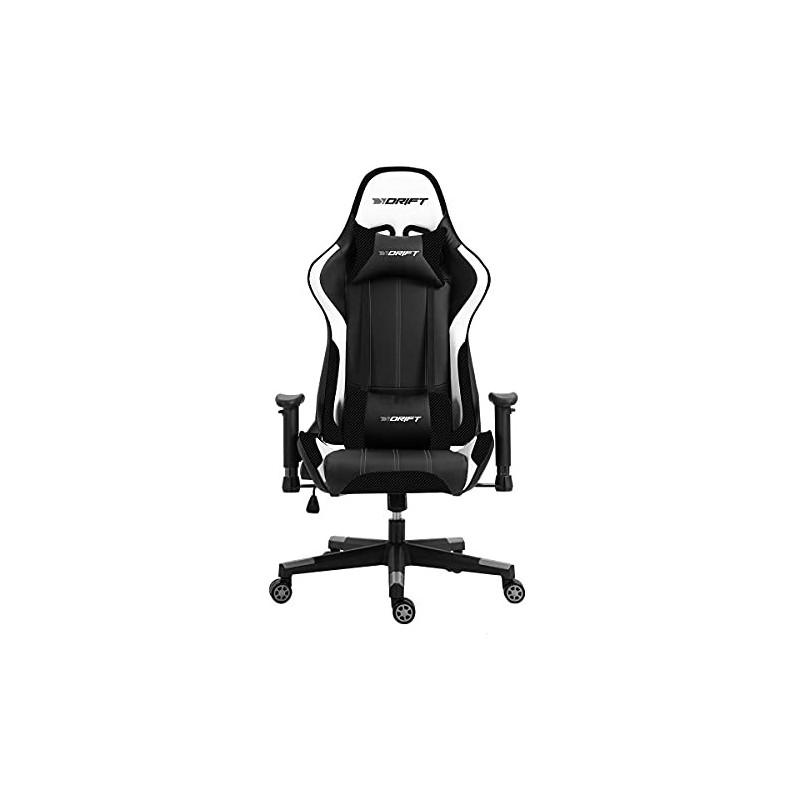 DR175 Silla para videojuegos universal Asiento acolchado Negro  Blanco