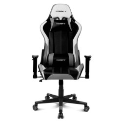 DR175 Silla para videojuegos universal Asiento acolchado Negro  Gris  Blanco