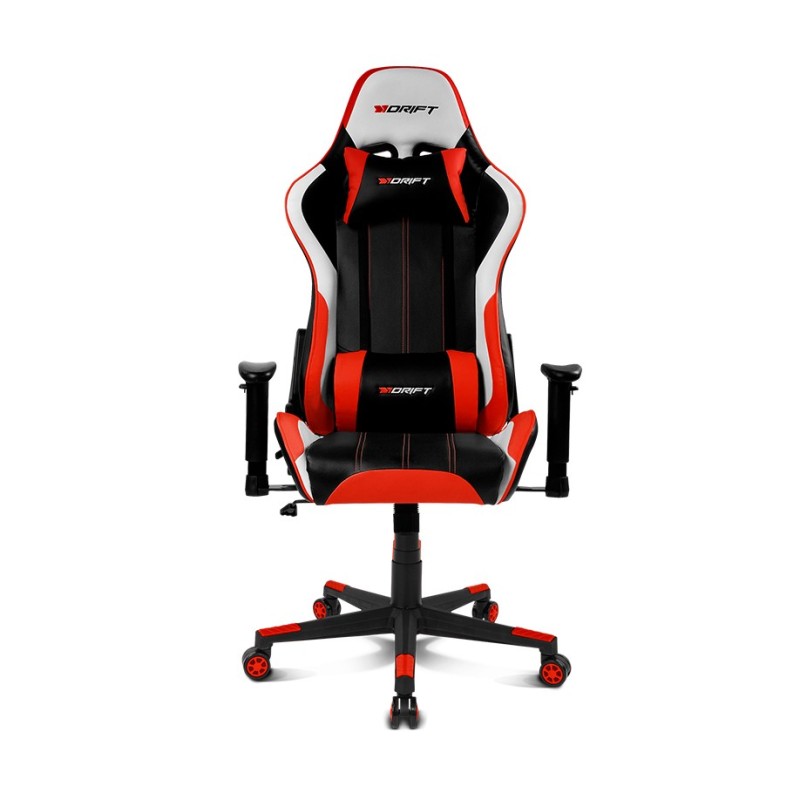 DR175 Silla para videojuegos universal Asiento acolchado Negro  Rojo  Blanco