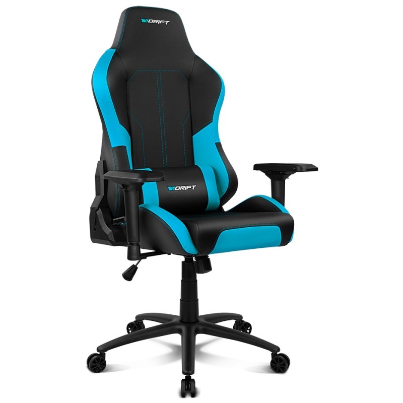 DR250 Silla para videojuegos de PC Asiento acolchado tapizado Negro  Azul