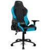 DR250 Silla para videojuegos de PC Asiento acolchado tapizado Negro  Azul