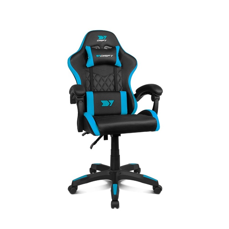 DR35BL silla para videojuegos Silla para videojuegos de PC Asiento acolchado Negro  Azul