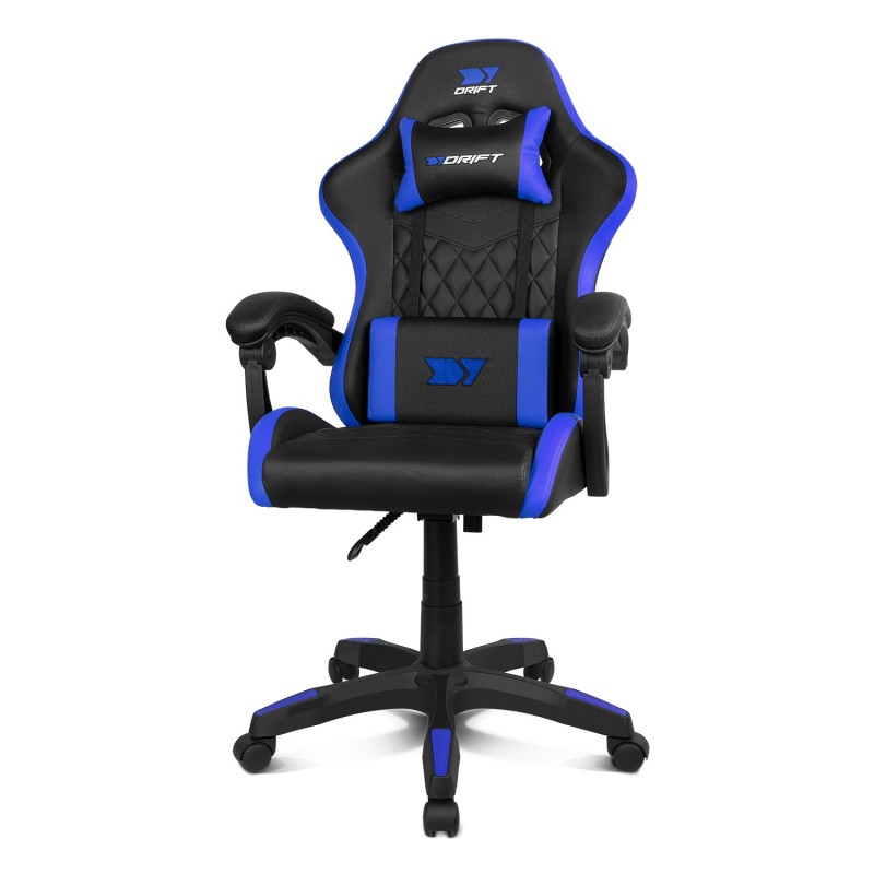 DR35EBL silla para videojuegos Silla para videojuegos de PC Asiento acolchado Negro  Azul