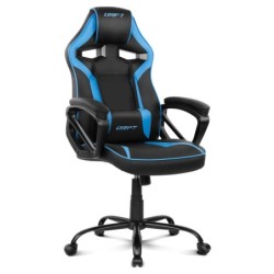 DR50 Silla para videojuegos de PC Asiento acolchado tapizado Negro  Azul