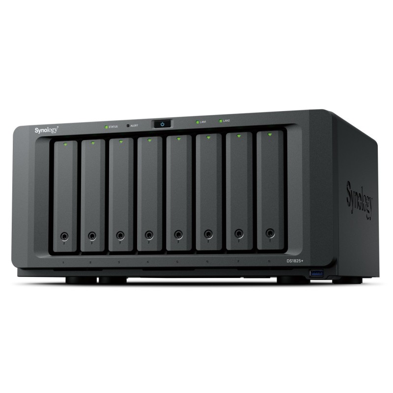 DiskStation DS1825+ servidor de almacenamiento NAS Ryzen Embedded V1500B 8 GB DDR4 0 TB Negro