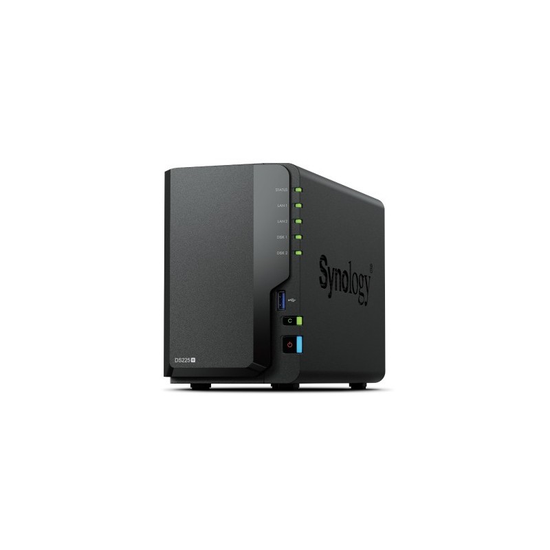 DiskStation DS225+ 2 Bay NAS Escritorio Intel® Celeron® J4125 2 GB DDR4 Synology DSM Negro