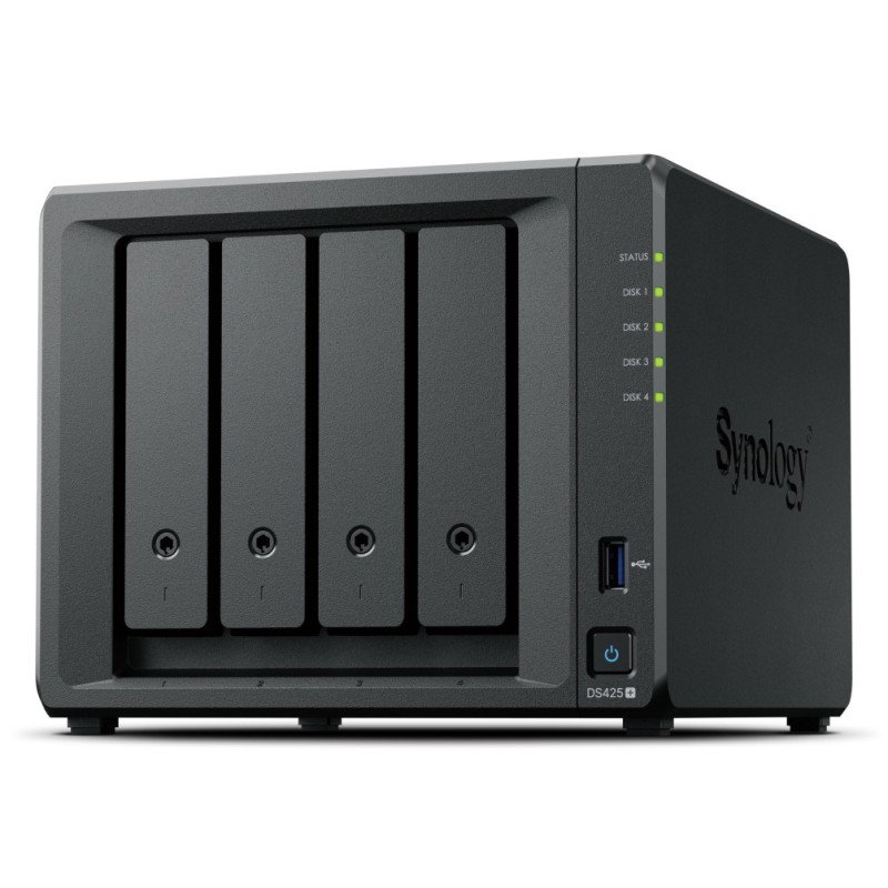 DiskStation DS425+ servidor de almacenamiento NAS Intel® Celeron® J4125 2 GB DDR4 0 TB Negro