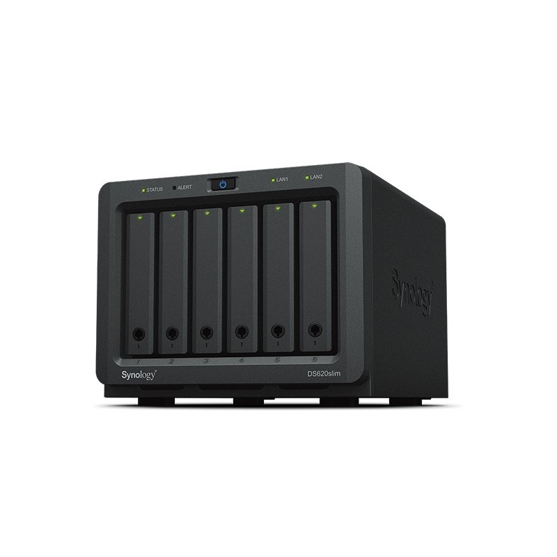 DiskStation DS620SLIM servidor de almacenamiento NAS Escritorio Intel® Celeron® J3355 2 GB DDR3L 0 TB DiskStation Manager Neg