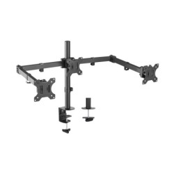 Soporte De Mesa Eco Giratorio E Inclinable Para 3 Monitores 7kg (3 Pivotes  2 Brazos) De 13-27  Negro
