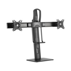 Soporte De Mesa Pro Contrapeso Giratorio E Inclinable Para 2 Monitores 6kg De 17-27  Negro