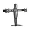Soporte De Mesa Pro Contrapeso Giratorio E Inclinable Para 2 Monitores 6kg De 17-27  Negro
